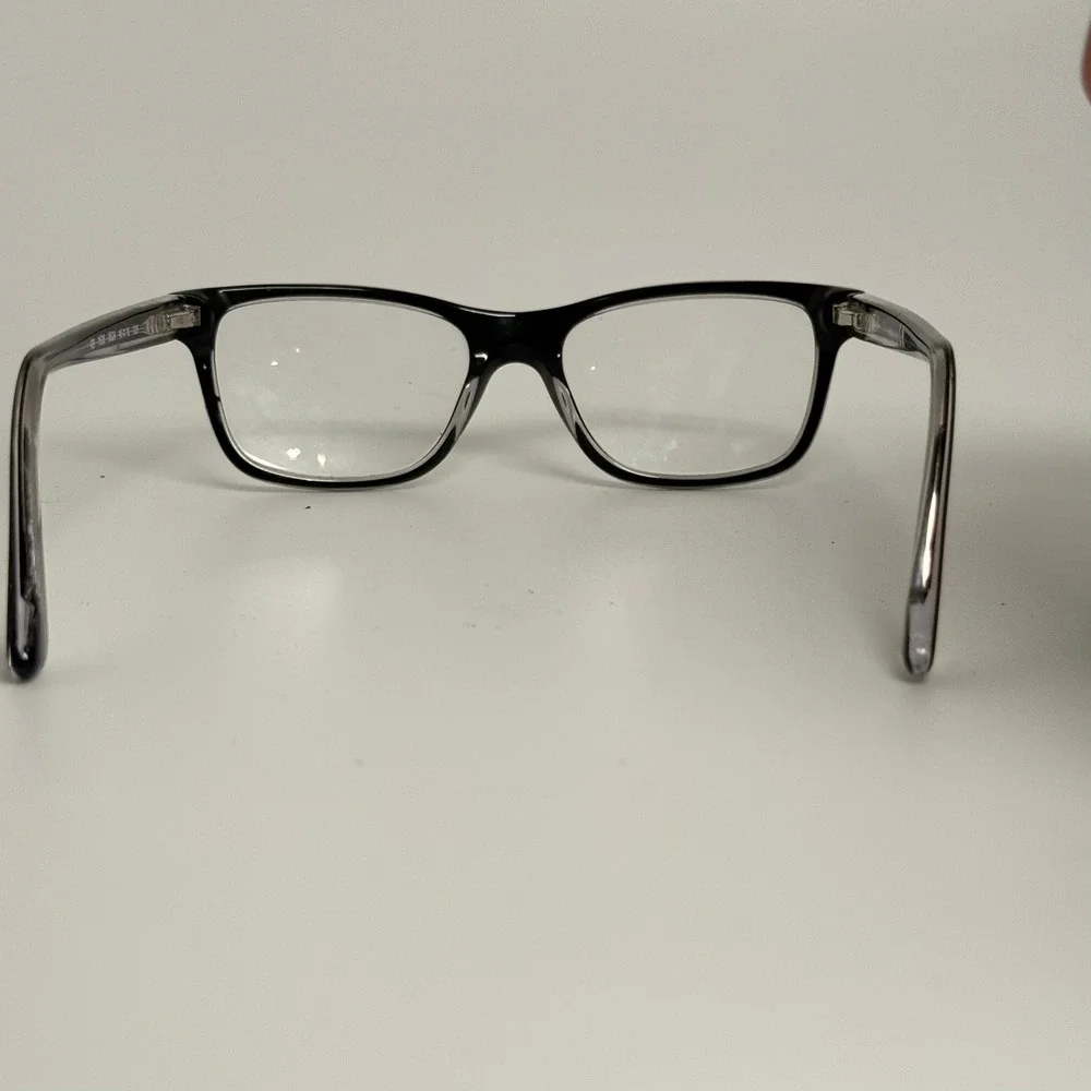 Ray-Ban RB 1536 3529 Black Clear Rectangular Eyeglass Frames 46-16-125
